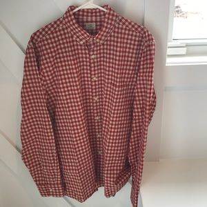 Red/Off White Gingham Button Down Shirt